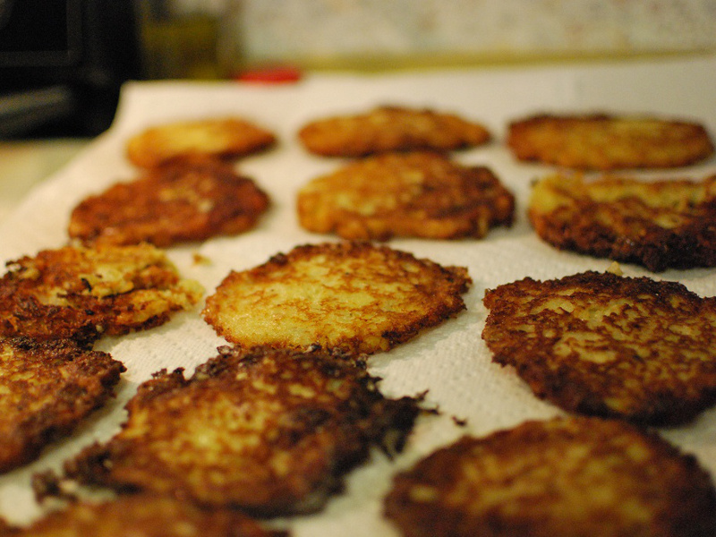 What is a basic recipe for potato pancakes?