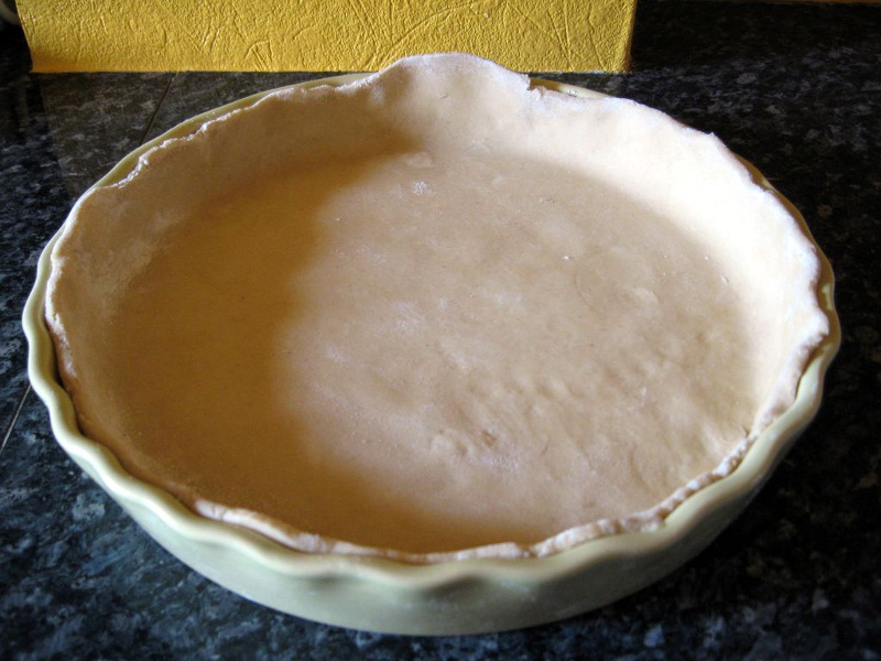 Pate brisee in a tart pan