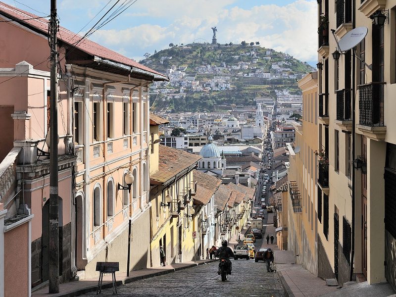 Street scene in Quito, Ecuador
