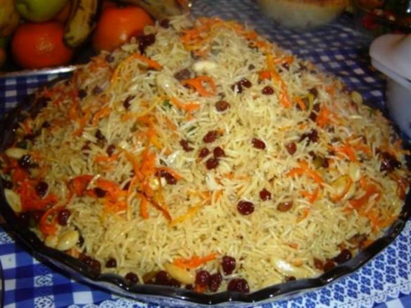 Kabuli Pulau (Afghan rice and lamb pilaf)