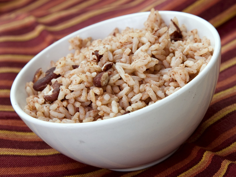 Rice And Peas Recipe Jamaican Rice With Beans And Coconut Milk Whats4eats