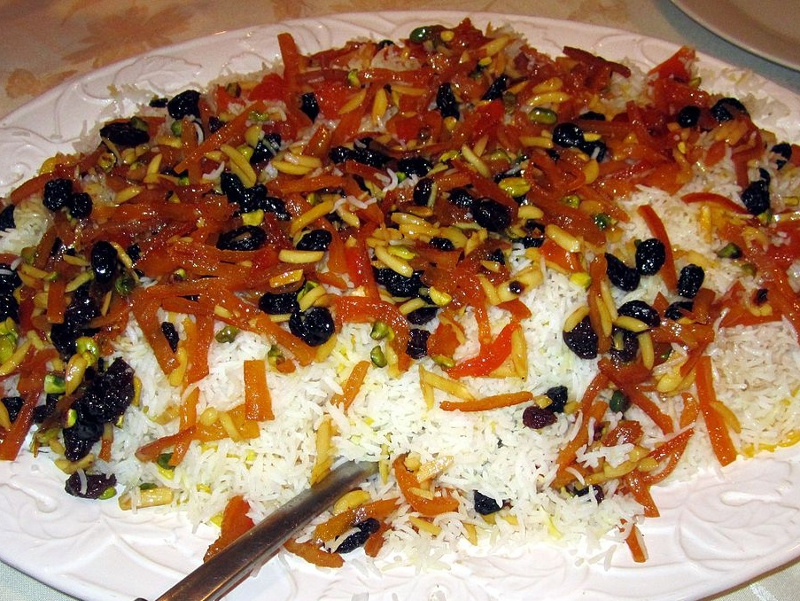 Shirin Polo Recipe (Persian sweet rice pilaf) | Whats4eats