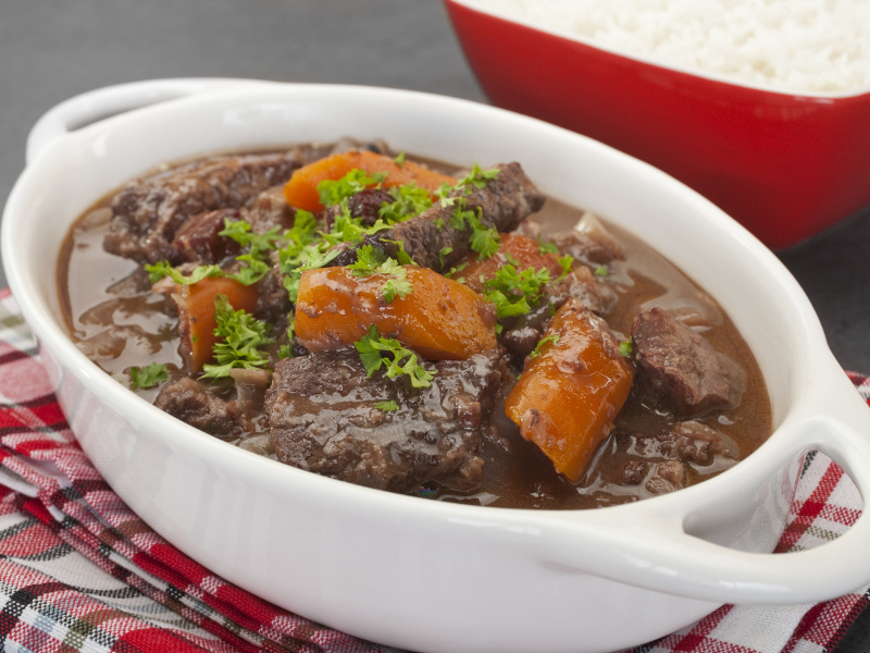 Daube de Boeuf Provencale (French Provencal beef braised in red wine)