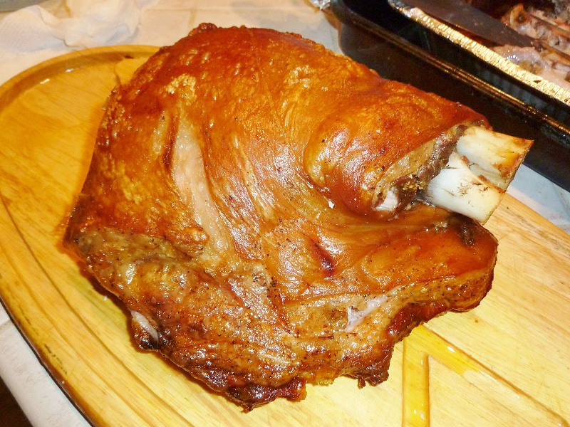 Pernil al Horno (Puerto Rican roast pork shoulder)