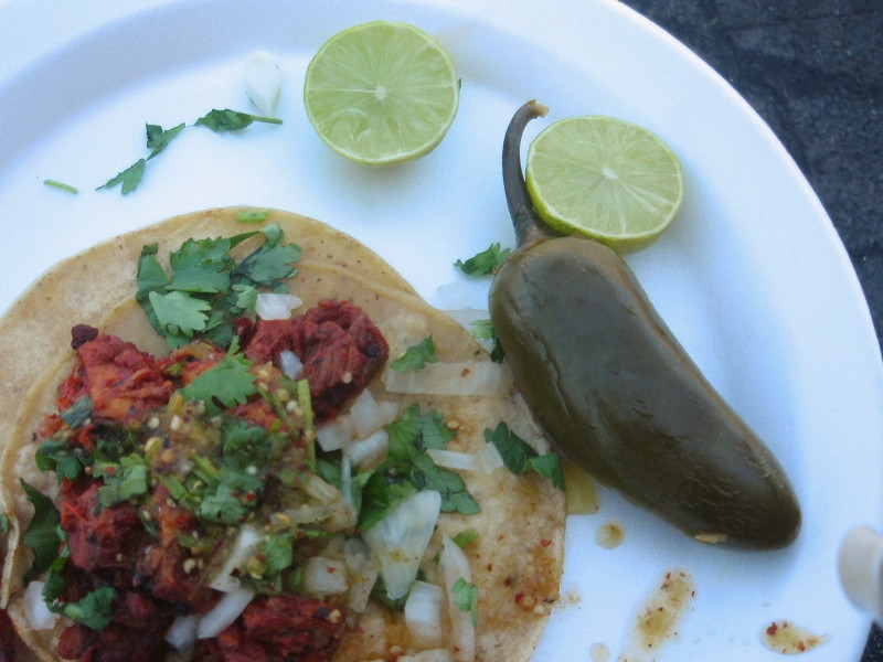 Pickled jalapeno with taco