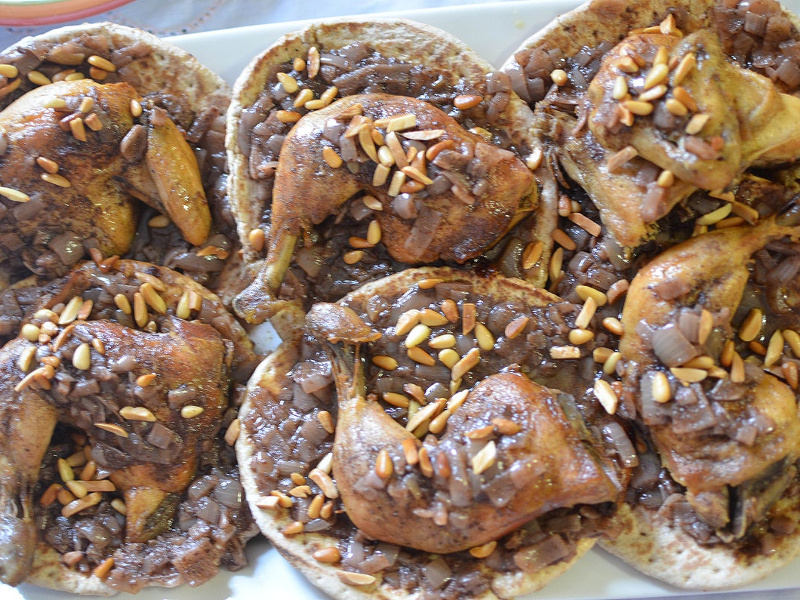 Musakhan (Palestinian sumac-scented roast chicken)