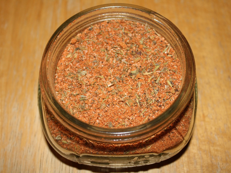 Jar of homemade Cajun seasoning