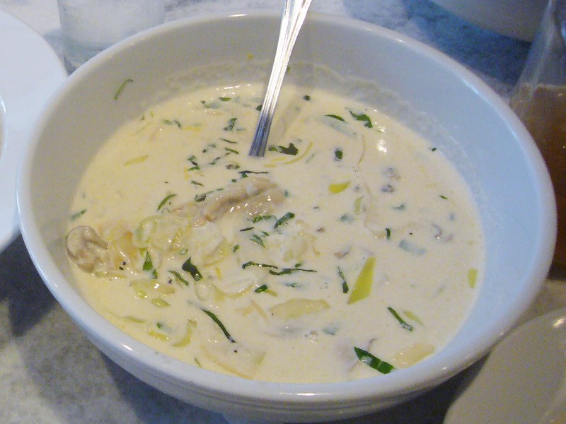 Bowl of oyster stew