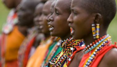 Kenyan Masai women singing