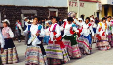 Festival procession in Chivay, Peru