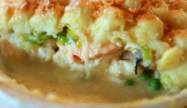 Jamaican fish pie with mashed potato topping