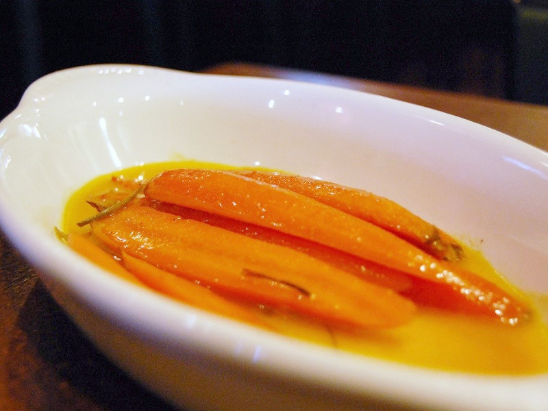 Carrots braised in butter