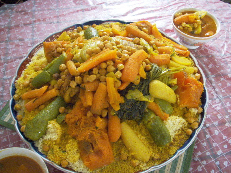 Couscous aux Sept Legumes Recipes (Moroccan couscous with seven vegetables)